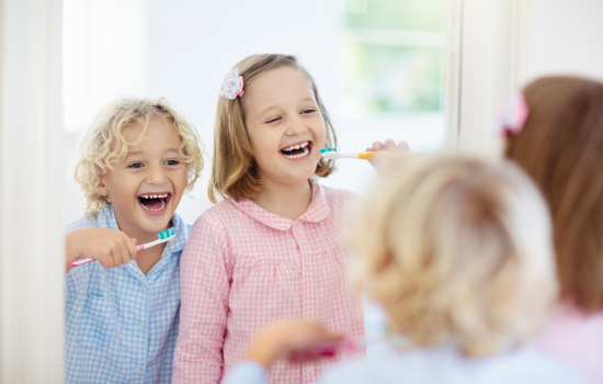 brushing teeth